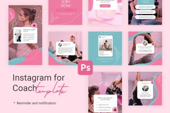Notification Reminder Instagram Templates for Yoga
