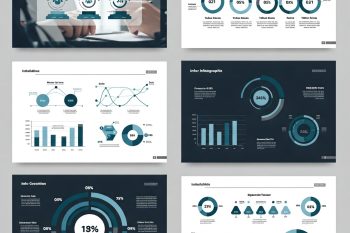 Minimalist Statistical Infographic Templates for Business Reports & Whitepapers