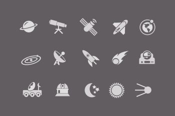 15 Space and Astronaut Icons