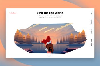 Guitar Music - Banner & Landing Page