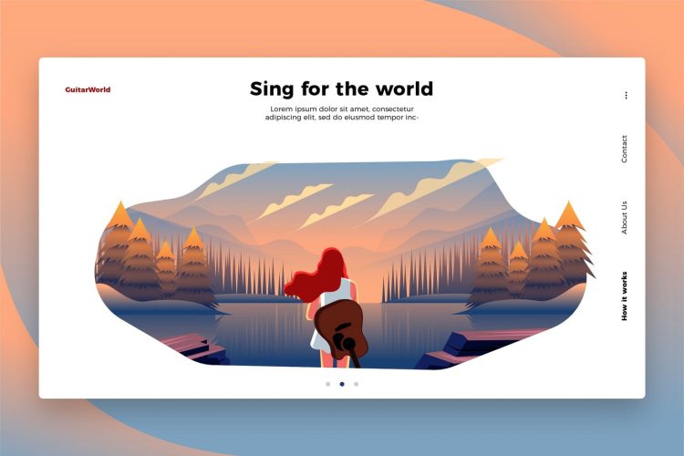 Guitar Music - Banner & Landing Page