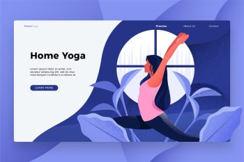Home Yoga - Banner & Landing Page