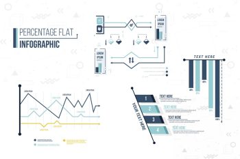 Percentage Flat - Infographic